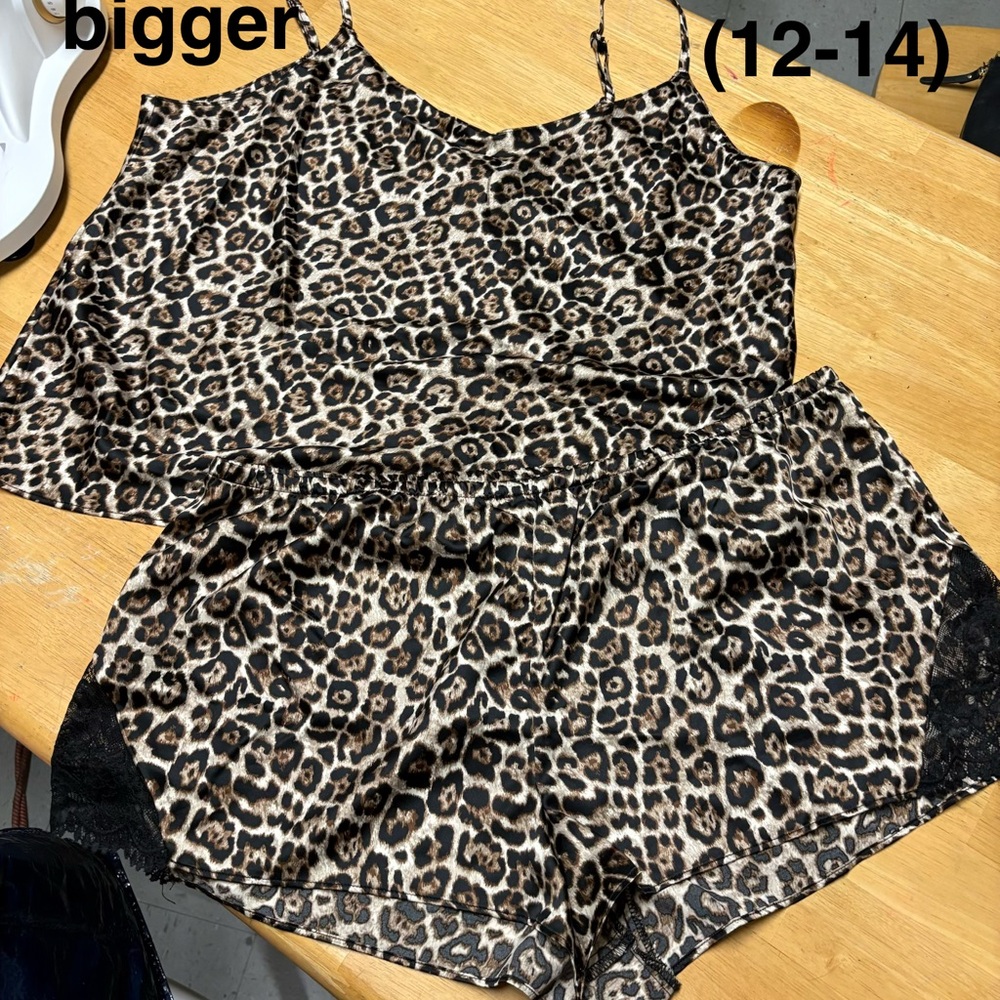 Leopard Print Cami and Shorts Set
